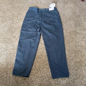 New Mens Cargo Pants 38X33 Navy Polyester/Cotton by H. Valentino Fashion Pants